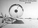 Stripped Missile Shell Rolled Off The Wagon For Primacord Cutting