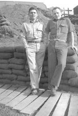 John Newell and Don Blumenthal on Tent Walkway