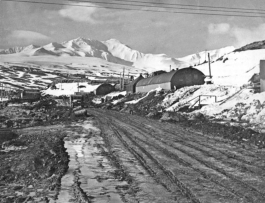 Adak, 1944. Notice dirt roads?