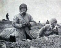 Colonel Wayne C. Zimmerman directing the Southern Force's attack against Clevesy Pass, 19 May 1943. [The Capture of Attu]