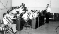 The 4th Infantry Band, Anchorage, 1941. [Mack Collings]