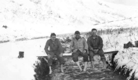 Attu, 1943. Good water, too! [Mack Collings]