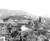 The wreckage of the village of Attu, located at Chichagof Bay. The Japanese had taken over the village as their HQ.  [George Villasenor]