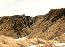 Springtime on Attu, showing route to old LORAN-A Station Building.  [Kevin Mackey]