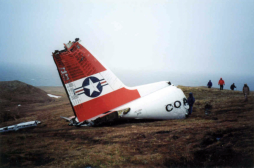 US Coast Guard C-130 crash site near Krasni Point.  [Russ Marvin]