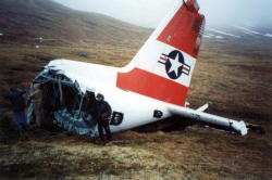 Rescue team on site at USCG C-130 crash location.  [Russ Marvin]