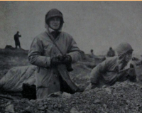 Colonel Wayne C. Zimmerman directing the Southern Force's attack against Clevesy Pass, 19 May 1943. [The Capture of Attu]