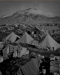 "Navy Town," Massacre Bay, Attu Island, AK, 27 July 1943. {George & Nadine Smith]