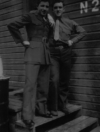 Taken on Attu around July of 1946. Kober Seippel on the left, Rene (me) on the right.  [Rene Thibault]