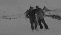 Attu, Oct. 1943. Mack Collings and buddy. [Mack Collings]