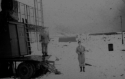 Amchitka. Portable radar unit, probably a 270. In the background are huts and further back the ground headquarters. [Al Gloeckler]