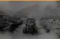 Dozers and supplies stockpiled on Attu.  [Ed Nielsen]