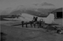 The silver bird, DC3, our mail plane (AAF Skytrain or Dakota, C-47).  [Bill Greene]