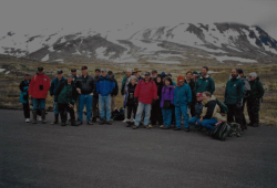 Group photo of the Attour trip participants, June 17, 2000.  [Russ Marvin]