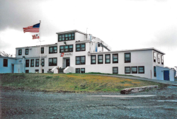 2000; Attu's LORAN-C building at Casco Cover near Massacre Bay.  [Russ Marvin] 