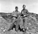 On the left, Keith from my neighborhood in Toledo. He was coastal artillery. Al on the right.  [Al Gloeckler]