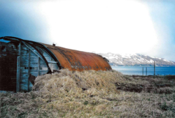 The old Marine Brig. This is the last remaining Quonset hut on Attu.