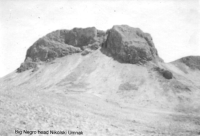 17. The SCR-270 radar was atop this hill. The picture of Big Negro Head was taken so as not to show the antenna. It was forbidden to take pictures of the radar set. Radar was a big secret at the time.  [Ed Sidorski]