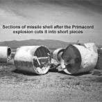 Sections Of Missile Shell After Primacord Cutting