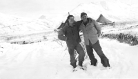 Attu, Oct. 1943. Mack Collings and buddy. [Mack Collings]