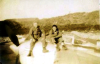 William J. Weber and myself on top of Army's "P-38" Attu 1945-1946.  [Tony Suarez]