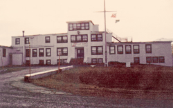 This photo was taken on Attu in the May/June 1995 time frame. It is showing the front of the Coast Guard's Loran Station. [Photo by Jim Flynn, provided by R. Thibault, Coord H5]