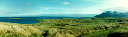 1995 Attu; View of WWII-era Marine Area, looking south towards Massacre Bay in direction of Casco or Temnac Bay.  [Jim Flynn]