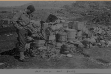 Captured Japanese food and boots.  [John Keller]