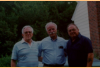 Three folks who shared the "Attu" experience get together for the first time since 1946. Rene "Frenchy" Thibault on the left, Edwin Robnett in the middle, and Charles Pizzotti on the right.  [Rene Thibault]