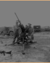 Japanese 20mm gun. Pictured are Ray Vaughn and H. D. Johnson.  [Allan Moore]