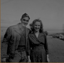 Al with a Red Cross volunteer on Attu. [Al Gloeckler]