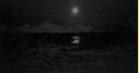 Midnight, looking towards the NAS from Casco Cove. Attu, 1945.  [Elbert McBride]