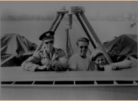L-R: Wilbur "Bill" Green, Axel Nelson, and William "Bill" Johnson on the P-510, 1943.  [Wibur Green]