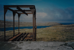 WWII gun emplacement overlooking Chichagof Harbor.  [Russ Marvin]