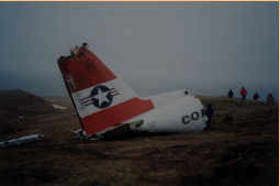 US Coast Guard C-130 crash site near Krasni Point.  [Russ Marvin]