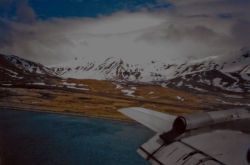 A last view of Attu as we depart for Anchorage.  [Russ Marvin]