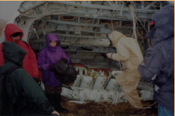 With increasingly inclement weather the rescue team brought back nine survivors. Two USCG crew members died in the crash.  [KTVA-AP]