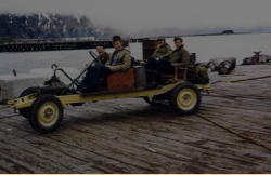 Our custom-built vehicle used to roam the island wherever there was a passable road.  [Hal Tenney]