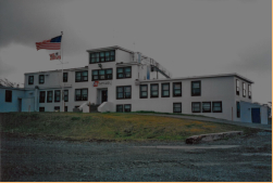 2000; Attu's LORAN-C building at Casco Cover near Massacre Bay.  [Russ Marvin] 