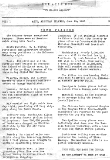 The Attu Sun, 15 Jun 1943. [John Keller]