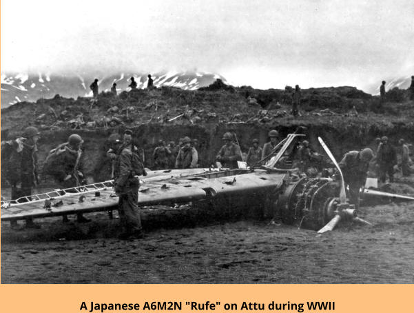 A Japanese A6M2N "Rufe" on Attu during WWII