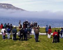 Presentation Ceremony, Dutch Harbor, 12 June 2002. [Anne Rowland]