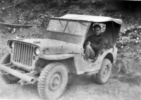 John Earp riding an Attu Jeep. [Robert Brodie]