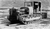 Japanese bulldozer captured on Attu.  [Sylvan Weinberger]