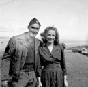 Al with a Red Cross volunteer on Attu. [Al Gloeckler]