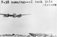 P-38 Buzzing the Flight Line
