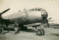 B-29 #38 "Fresno" Gets Final Inspection By Its Pilots. [Tony Suarez]