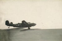 A Navy PV Ventura Light Bomber Lands On Shemya. 1945-46. [Tony Suarez]