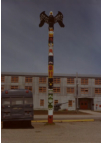 Shemya's Totem In Front Of Bldg. 600. [George Blood]