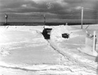 713th's Orderly Room, Snowbound After March 1946 Snowstorm. [Robert Koppen]